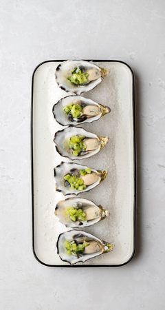 Assiette d'huîtres façon gastronomique