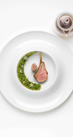 L’agneau de pays Artichaut calice, bourgeon de sapin et fève tonka