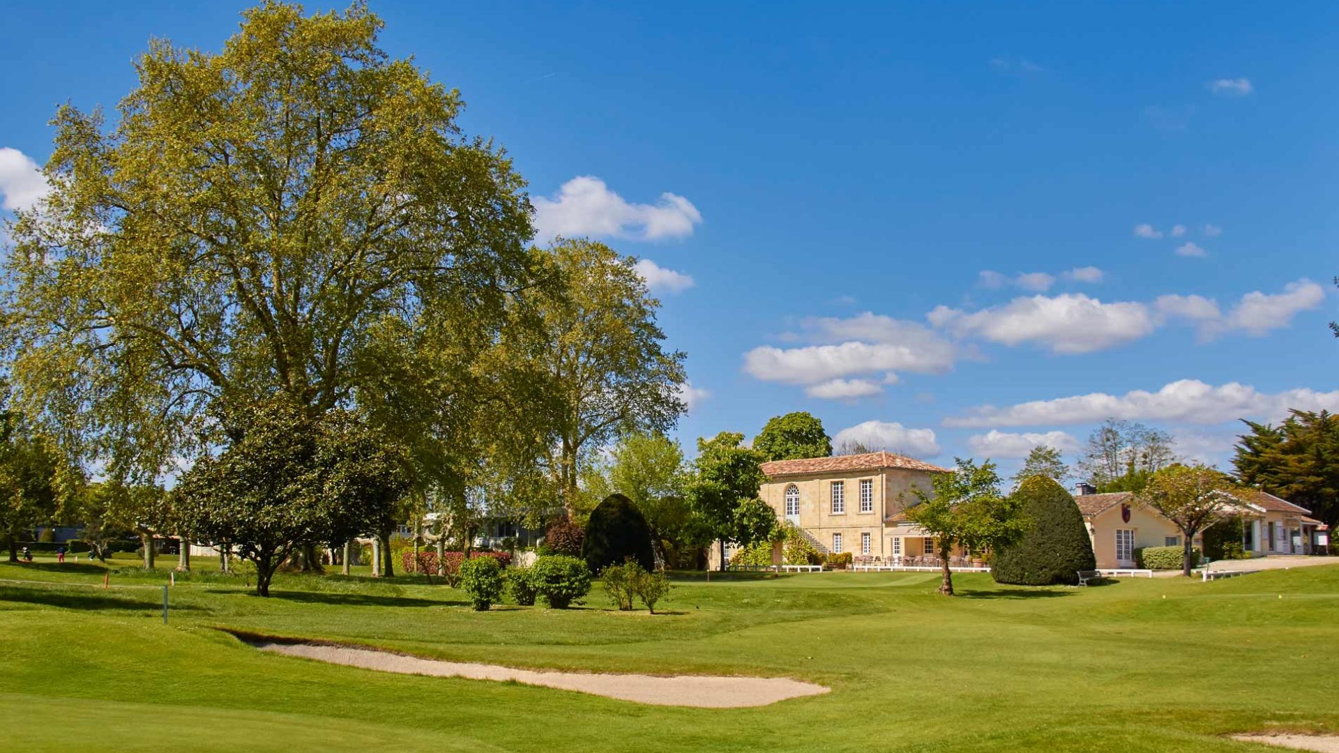 Vue sur le green du Golf Bordelais